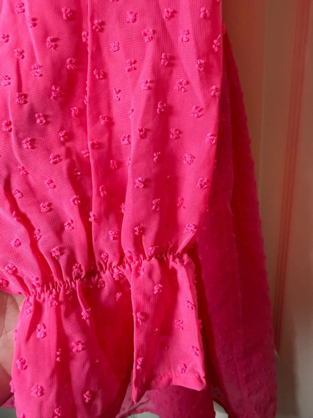 Zenana Women’s Pink Fuchsia‎ Swiss Dot Dress